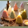 2PCS Candles Green Yellow Pink Merry Christmas Tree Shape Color Handmade Scented Soy Wax Candles Diy Holiday Birthday New Year Gifts Ornament