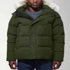 Herren Daunenparkas Winter Fourrure Parka Homme Jassen Chaquetas Oberbekleidung Wolfsfell Kapuze Manteau Wyndham Kanada Jacke Mantel Hiver Doudoune Menscihl