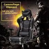 Andere Möbel Gaming Stuhl Racing Büro Ergonomischer Schreibtisch Massage PU Leder Liege PC Computer mit Lendenwirbelstütze Kopfstütze Q240129