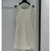 Basic & Casual Dresses designer French Knitted Vest Dress Elegant and Sexy Girl Slim Fit Sleeveless New Autumn 98PA