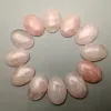 Cristallo moda nuovo 12Pc Rose Quarzo pietra naturale cab cabochon fascino 25x18mm perline per gioielli buon anello accessori senza foro