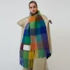 2024 Bufanda de diseñador Marca Cachemira Bufanda de invierno Bufandas Manta Mujeres Tipo Color A cuadros Borla Imitada aimeeishopping