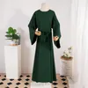 Vêtements ethniques Abaya pour les femmes musulmanes décontractées modestes à manches longues Maxi robes Turquie Kaftan Robe arabe islamique Dubaï Robes Jalabiya