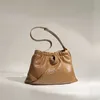 Abendtaschen, minimalistische und Lazy-Hand-Grab-Muster, plissierte Ledertasche mit Kordelzug und einzelner Schulter-Umhängetasche