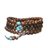 Strand African Black Rosewood Beads 8mm With Spacer Wooden Hair