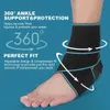 1Pair Adjustable Ankle Brace Stabilizer Support for BasketballRunningAchilles Minor SprainsJoint Pain ReliefInjury Recovery 240122