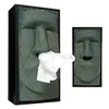 Tissue Storage Box Creative Head Face Tissue Box Holder Cover Dispenser Face Easter Island Retro Home Organization Case #C Y20032702