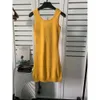 Vestido de malha para mulher longa camiseta preta menina mulheres designer roupas verão casual senhora bodycon sem mangas algodão malhas letra slim fit sexy moda