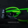 iOS를위한 Razer Hammerhead Pro V2 이어 버드 안드로이드 사용자 정의 튜닝 듀얼 드라이버 기술 인라인 마이크 볼륨 제어 알루미늄 프램