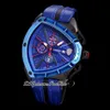 2021 NYT TONINO SPORT BIL Cattle Swiss Quartz Chronograph Mens Titta på två ton PVD Blue Dial Dynamic Sports Blue Leather Puretime 275Z