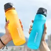 Garrafas de água 650ml, garrafa esportiva, shaker de proteína, viagem ao ar livre, portátil, à prova de vazamento, bebida plástica, sem bpa