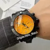 Ny orkan PVD Black Steel Case XB0180E4 I534 253S X20D 4 Miyota Quartz Chronograph Mens Watch Yellow Dial Nylon Strap Watches185s