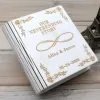 Rings gepersonaliseerde trouwringbox aangepaste ringhouder houten boek ringbox sieraden drager rustieke valentijn bruiloft geschenk verlovingsdoos