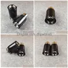 Exhaust Pipe One Piece Car-Styling M Label Carbon Fiber Exhausts End Pipes For Car Tail Tips Drop Delivery Mobiles Motorcycles Aut P Dhov3