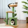 スクラッチャー高速配達サボテンハンモックキャットタワー付き猫の猫のひっかき傷のためのベッドスクラッチ猫のアクセサリーペット猫のおもちゃ