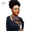 Colares brw gola de impressão africana para mulheres acessórios de roupas africano ancara impressão tecido gargantilhas colares para camisola wyb60