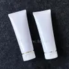 100ml Golden sliver Edge White Soft Hose Tubes Hand Facial Cream Empty Squeeze Tube Shampoo Lotion Refillable Containers1270v