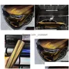 Autocollants de voiture mat métallisé minuit or vinyle film adhésif autocollant autocollant foncé doré feuille de métal rouleau libération d'air goutte livrer Dhpo9