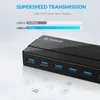 Ports USB 3.0 High Speed ​​Hub med 12V Power Adapter Splitter OTG för Desktop Laptop Computer Accessories