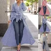 Spring New Autumn Women Blouse Black Strips V-Neck Long Sleeve Work Shirts Women office Tops Striped Blouse for Business