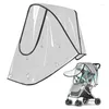 Parti del passeggino Copertura antipioggia universale Baby Car Meteo Vento Scudo solare Trasparente Traspirante Trolley Ombrello Accessori impermeabili