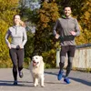 Collares para perros Correa para correr para perros manos libres con bolsa con cremallera asas acolchadas dobles y correas elásticas duraderas para caminar