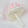 Bröllopsblommor 2024 Brud Pearl Ribbon Rose Bouquet Supplies Bridesmaid Group Bridal för