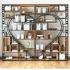 Decorative Plates Heart Shaped Office Display Rack Iron Art Antique Storage Beauty Salon Barber Shop Cabinet