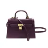 Legal Copy Deisgner 8A Väskor Online Shop Advanced Purple Handheld Bag Handmönster 2024 Ny Cowhide Womens Single Have Real Logo