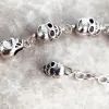 Strands Skulls Link Bracelets Bracelets punk 925 srebrna moda rebelia biżuterii ulicznej prezent dla mężczyzn kobiety