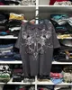 T-shirts pour hommes Coton Harajuku Hip-Hop Skull Imprimé O-Cou T-shirts surdimensionnés Femmes 2024 Gothic High Street Casual Polyvalent à manches courtes