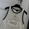 Dames Tanks Camis Designer Speciale aanbieding 2023 Nieuwe herfst Luxe kleding Nanyou Sexy Heart Machine Hollow Bead gebreide tanktop PS9U