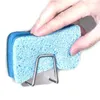Kitchen Storage 1 Piece Dishwashing Brush Sponge Holder Clip Durable Stainless Steel Drain Rack Drainer Drying