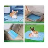 Kennels Pens Dog Pad Soğutma Yaz Köpekleri Pades Kedi Battaniye Kanepe Nefes alabilen evcil hayvan yatak yıkanabilir küçük ve orta damla teslimat ev ga dhjmv