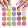 Nagelglitter 4 stks/set Poeder Iriserende Gemengde Pailletten Stof Voor UV Gel Polish Acryl Tips Decoratie