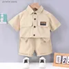 Zestawy odzieży Summer New Baby Letter Sports Suit Chłopcy i dziewczyny