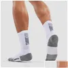 Sportsocken Santic Cycling Medium Long Tube Herren Damen 2024 Outdoor MTB Bike Running Kompression Bequem Mti-Color Drop Delivery O Otatr