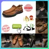 Походная обувь Повседневная дизайнерская кожаная обувь на платформе Мужские лоферы большого размера из натуральной кожи Нескользящие износостойкие кожаные тренировочные кроссовки