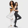 AL Yoga Suits 2 pièces Soutien-Gorge de Sport + Pantalon Costume Soutien-Gorge Bretelles réglables Support Moyen Gilet de Gym Taille Haute Pantalon de survêtement de Course Danse Pilates Muse Leggings Ensembles