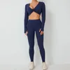 Active Sets Lycra Gym Set Women Padding Workout Womens 2024 Sport Clothes For Outfit Push Up Sportswear Woman Tracksuit Navy Blue