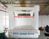 Toptan beyaz sıçrama evi açık şişme tam pvc bouncy kale ay çocukları feda