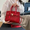 Wholesale Top Original party Home tote bags online shop 2024 New Crocodile Pattern Womens Commuter Versatile One Shoulder Crossbody Have Real Logo