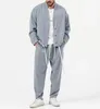 Fashion Men's Cardigan Jackets Pants Vaies sportives Men Sestions Solid Jogger Sport Costume Casual Tracks Suit Sweat Suit 5 Colors S-3XL 240124