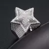 Moissanite Hip Hop Star Lab Created Diamond Sterling Sier Men Ring For Birthday Gift