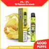 Tek Kullanımlık Vape Kalem Puf 4000 5000 VAPER ELETRONİK SIGARET MAHKES BOIL% 5% 5% NIC TALL 15 Tatlar Buhar Kalem Buharlaştırıcı Alman Deposu Hızlı Nakliye