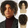 Gnimegil syntetisk kort flätad peruk för män afro bob ombre brun virkning twist hår dreadlocks peruk naturliga dreads peruk man rasta 240118