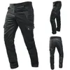 Pantalon pour hommes en cuir cargo élégant couleur unie multi-poches pantalon en polyuréthane maigre droit sexy club fête