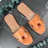 Designer Slides Sandal Slippers Beach Classic Flat Sandal Luxury Summer Lady Leather Flip Flops Men Women79001