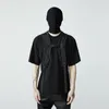 Men's Jackets Avant-Garde Style Techwear Clothes Slim Back For Men Black Short Sleeve T-shirt Women