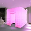 vendita all'ingrosso tessuto Oxford colore bianco dimensioni 2,5 / 3 m 2 strisce LED tenda gonfiabile per cabine fotografiche per matrimoni con 2 porte 001